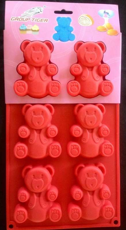 Teddy 6 SILICONE TRAY - ideal for cakes, puddings, jellies