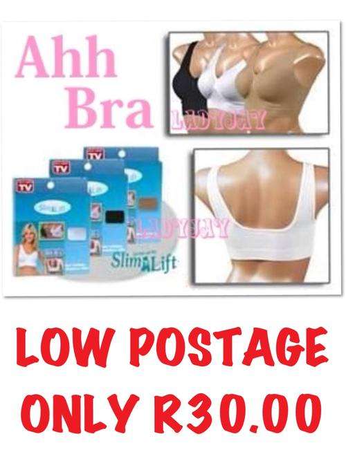 ***SAVE  LOW, LOW SHIPPING R30***  AHH Bra - Avail in White / Beige & Black (M - XXXL)