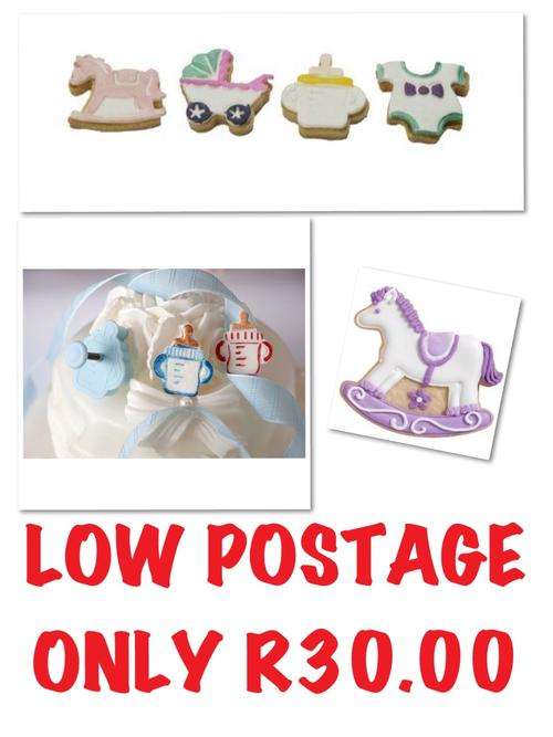 ***SAVE  LOW, LOW SHIPPING R30*** - BABY COLLECTION  - set of 4 cookie plungers