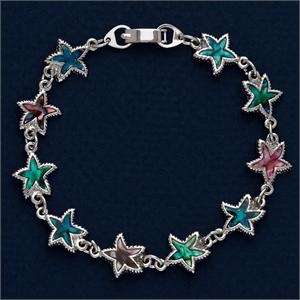 PAUA SHELL BRACELET - multi color sea star
