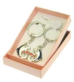 ONLY ONE AVAILABLE - BOXED HIS / HERS KEYRINGS (DOLPHINS)