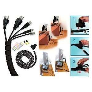 BLACK CABLE ZIP 1.5M  - Tidies all your messy Cables in to one neat cord!