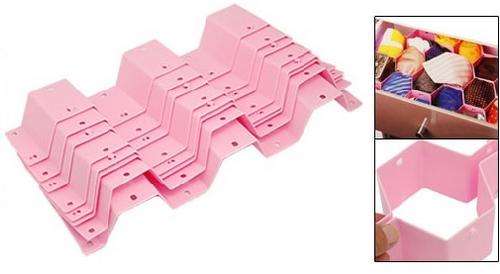 8 piece DRAWER ORGANIZER in Pink - From messy to ORDER