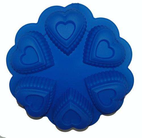 **NEW** - Silicone Cake Tray with 6 Cupcake Hearts - Addorable