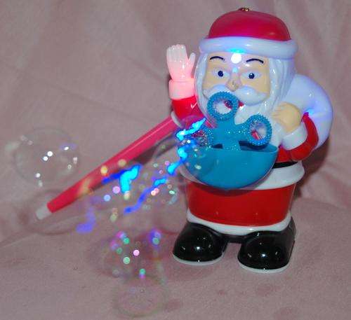 BUBBLE blowing MUSICAL Santa with Lights - SO CUTE!!!