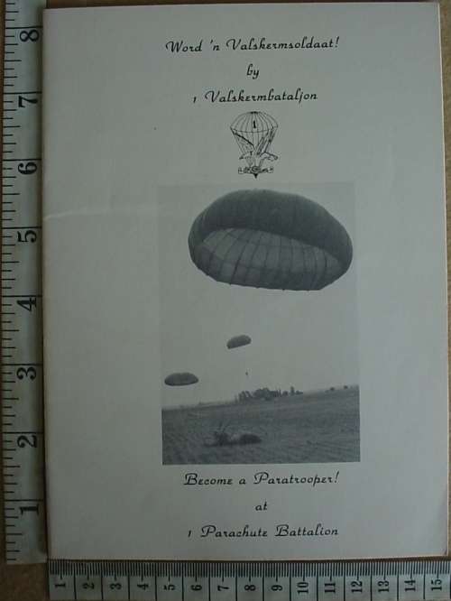 1 Parachute Battalion recruitment booklet Become a Paratrooper, 16 pages, photos