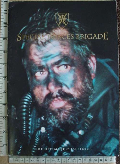 Special Forces Brigade - The Ultimate Challenge recruiting brochure, photos, 9 pages (Recce)