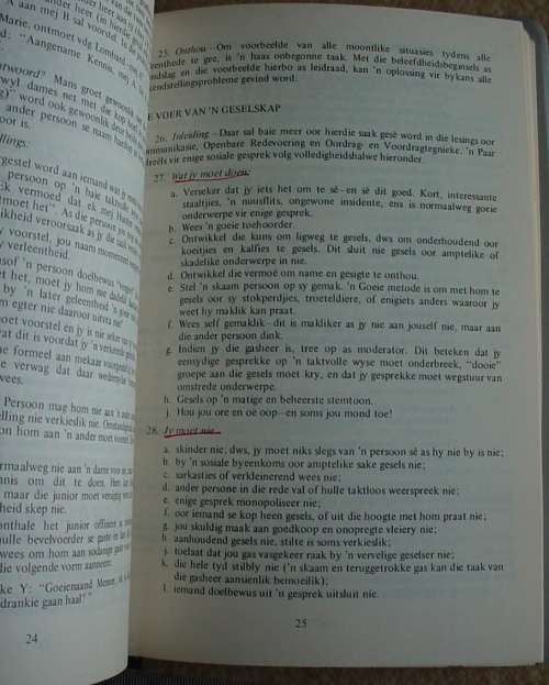 SA Army training manual - Die Offisier as Heer (Officer as a Gentleman) Saldanha Military Academy