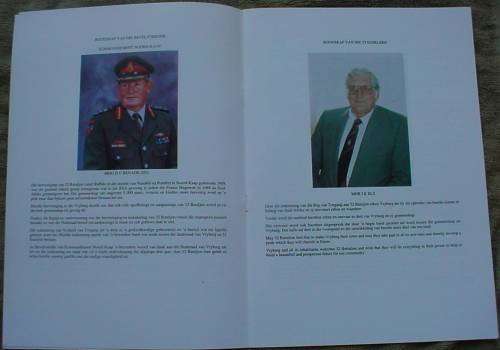 32 Battalion Right of Admission to Vryburg program for 3/4/1993 (SADF 32 Bn - Buffalo Battalion)