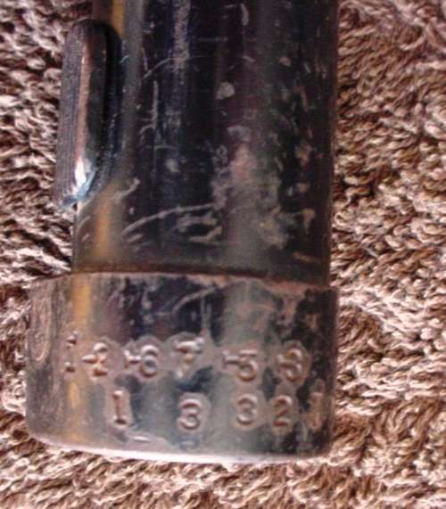 South African Army FAL FN-R1 socket bayonet in scabbard, with bayonet frog Union of SA stamp