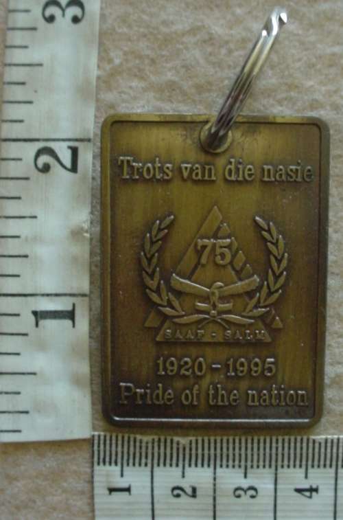 South African Air Force 75th anniversary, 1920 - 1995, key ring (SAAF)