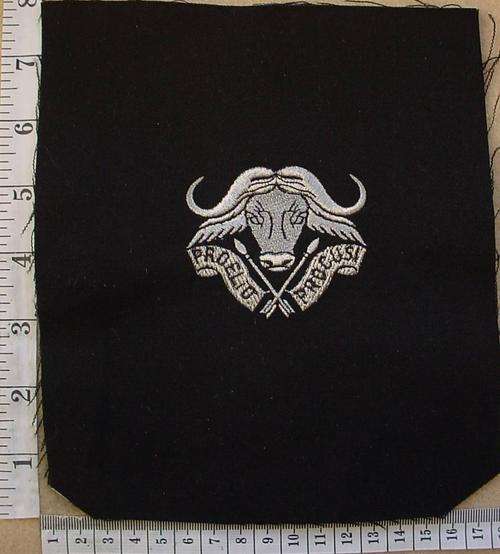 32 Battalion blazer badge, lurex wire, near mint (SADF 32 Bn - Buffalo Battalion)