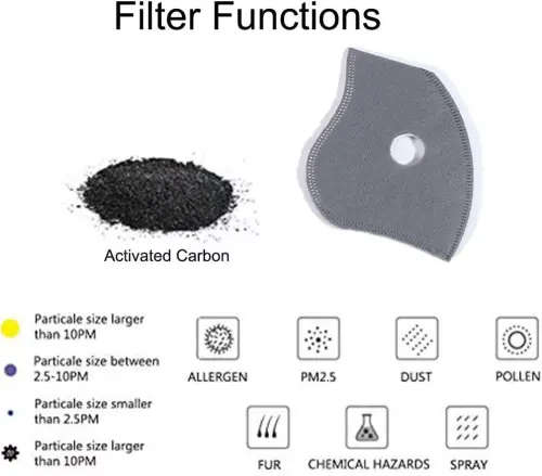 2020 sports bike riding face mask with filters Outdoor