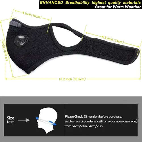 2020 sports bike riding face mask with filters Outdoor