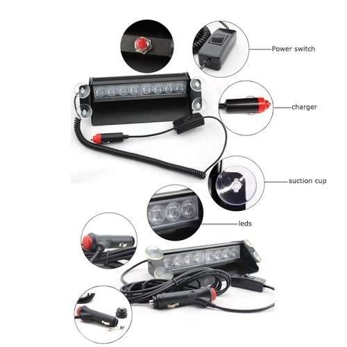 Flash Light 8 LED Emergency Caution Warning Light