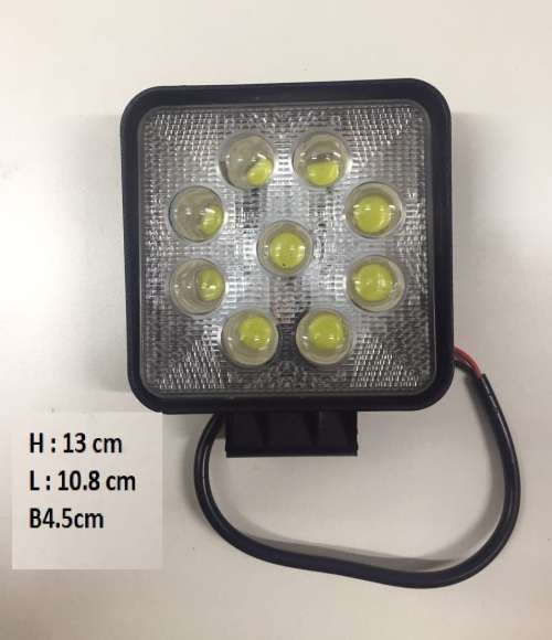 27w square led spot light for 4x4 and cars