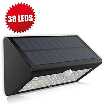 SOLAR POWERED WALL LIGHT 38 LED(WHOLESALE AND STOCK)