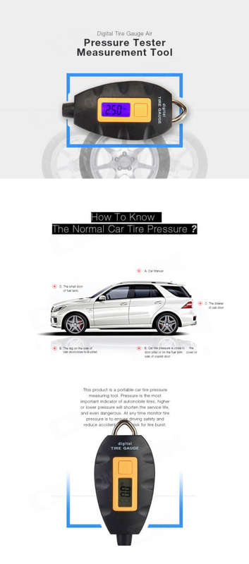 Tire Digital Key-chain Pressure Gauge