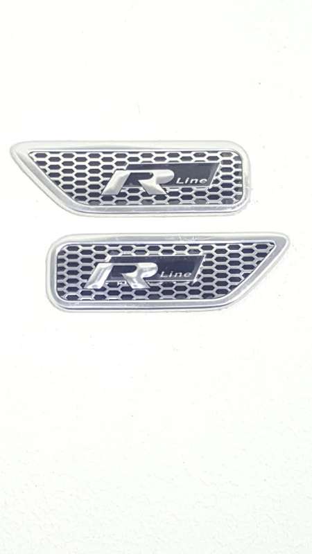 Car Decorative R-Line Side Sport Fender Sticker Car Decoration 2 Pcs