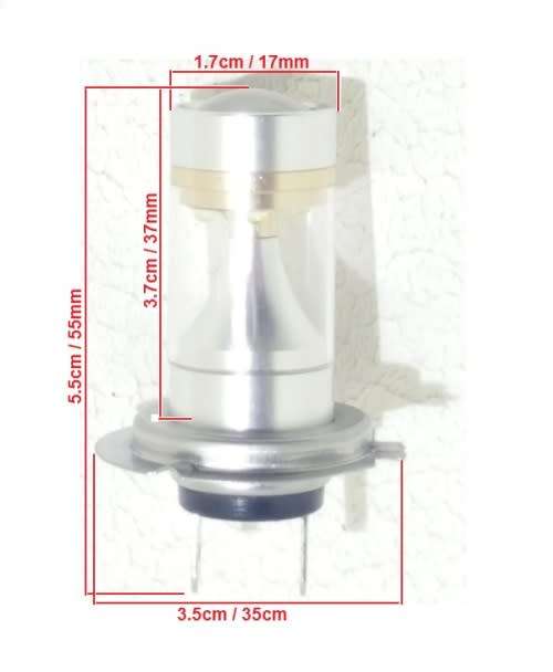 H7 6 LED Headlight Bulbs - H7 36W 6 LED Headlight Set