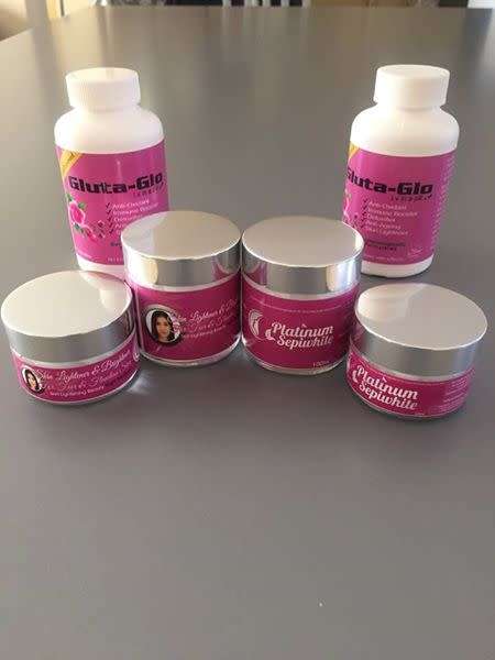 GLUTA-GLO GLUTATHIONE IV LIGHTENING CAPSULES + Creams
