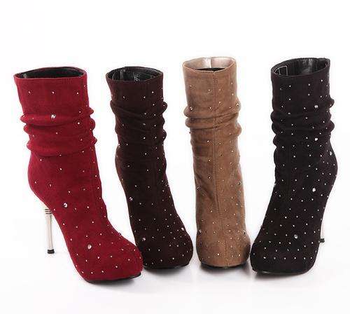 **SALE** Ladies Boots with Sparkle Embellished Detail