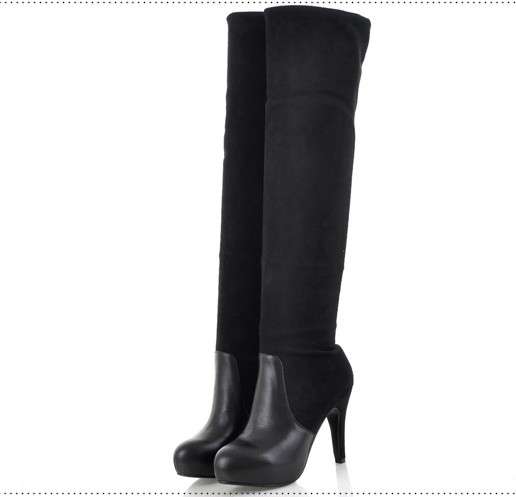 **SALE** Long Ladies Elegant Black Winter Boots