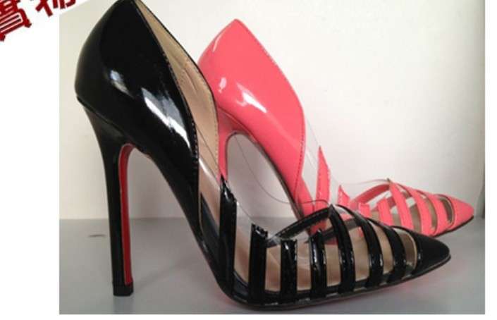 Coral and Transparent Stiletto's