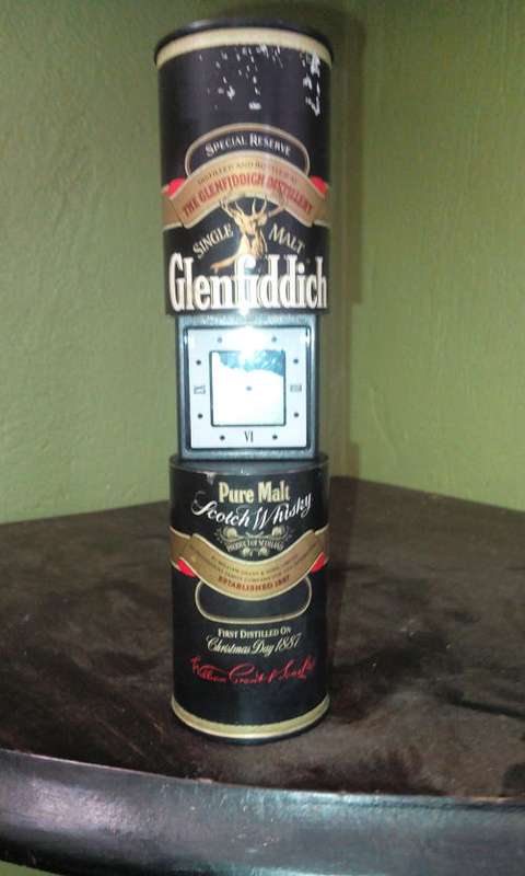 MiniatureGlenfiddich Special Old Reserve Scotch Whisky Bottle -  Empty Bottle & Box & Box with watch