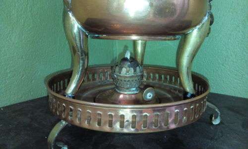 Vintage Royal Holland Daalderop Copper & Brass Samovar Tea Coffee Pot & Stand (NEVER USED)