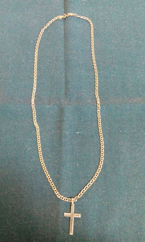 Vintage silver 925 necklace and cross pendant
