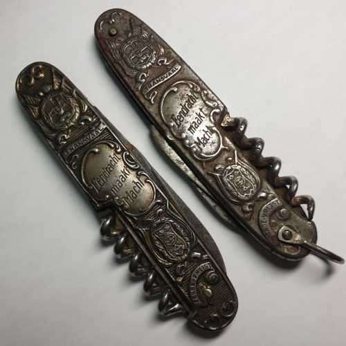 X2 Paul Kruger & Christiaan de Wet Antique Pocket Knife | Solingen & Panda