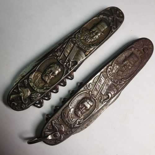 X2 Paul Kruger & Christiaan de Wet Antique Pocket Knife | Solingen & Panda