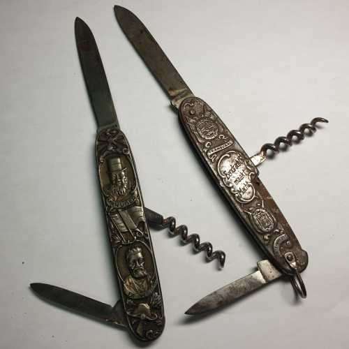 X2 Paul Kruger & Christiaan de Wet Antique Pocket Knife | Solingen & Panda