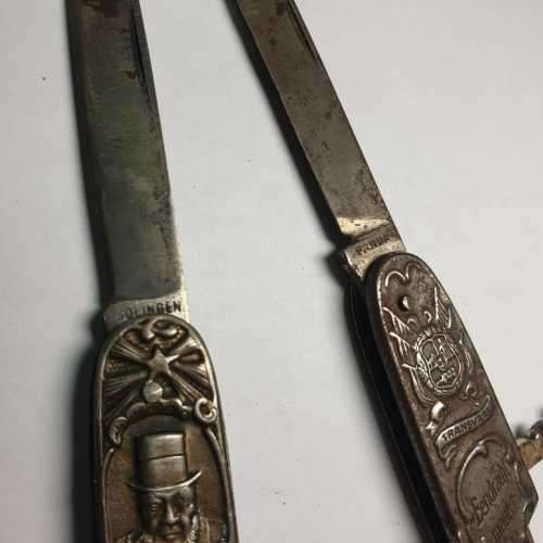 X2 Paul Kruger & Christiaan de Wet Antique Pocket Knife | Solingen & Panda