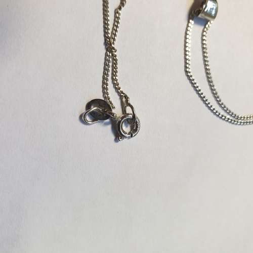 Beautiful Sterling Silver Necklace with Three Blue Stone Pendant