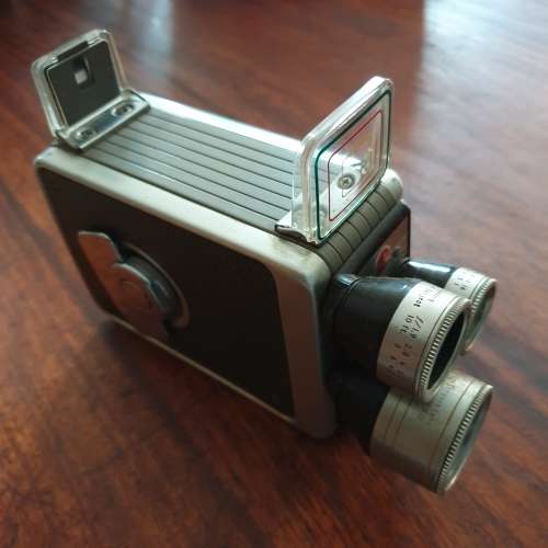 Vintage Brownie Movie Camera with Three Different Lenses