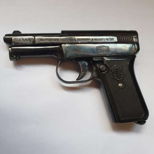 Rare 1910 German 25 pocket pistol -  Waffenfabrik Mauser AG Oberndorf A N - Deactivated Cert