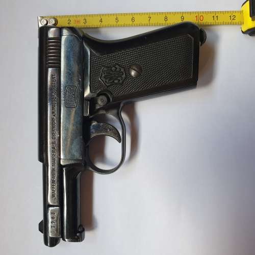 Rare 1910 German 25 pocket pistol -  Waffenfabrik Mauser AG Oberndorf A N - Deactivated Cert
