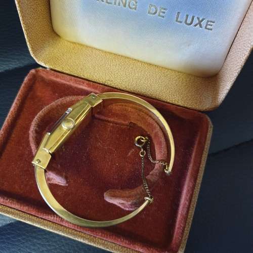 Sterling De Luxe 17 Jewels Ladies Watch - Gold Filled 10 Microns - Swiss Made