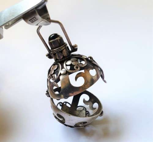Sterling Silver Mexican Cage Pendant for Chime Ball