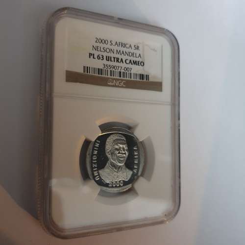 WOW NGC PL63 ULTRA CAMEO 2000 Nelson Mandela R5.