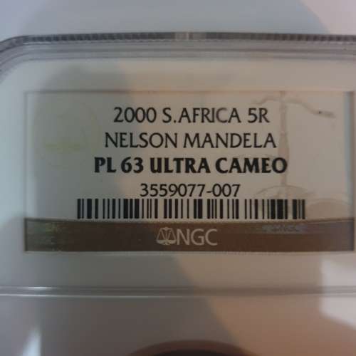 WOW NGC PL63 ULTRA CAMEO 2000 Nelson Mandela R5.