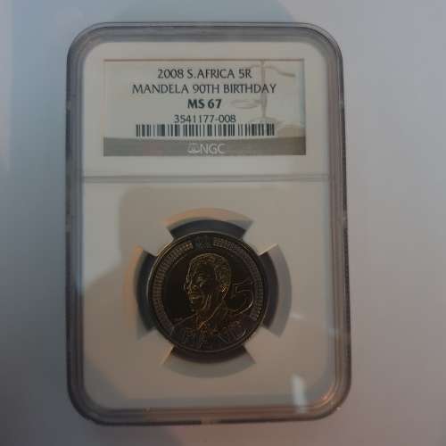 WOW NGC MS67 2008 Nelson Mandela R5.