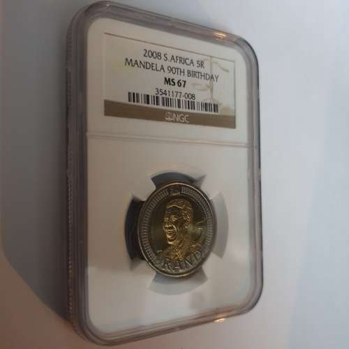 WOW NGC MS67 2008 Nelson Mandela R5.