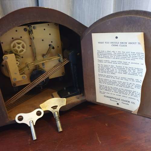 Antique Forestville Mantel Clock | Working and Chimes, but stops ticking after a while.