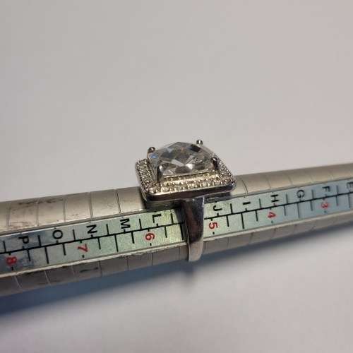 925 Sterling Silver ring With Unique Large CZ Centre Stone