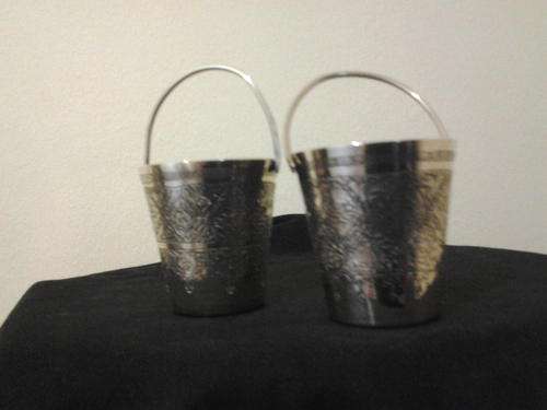 SET OF BRASS BUCKETS