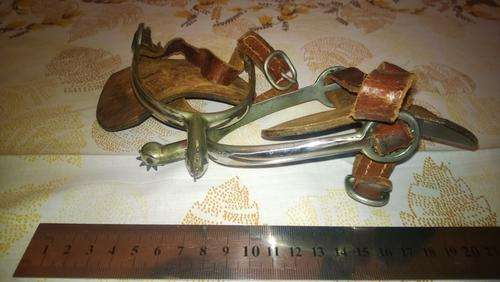Old small cowboy spurs with traps..awesome item!!