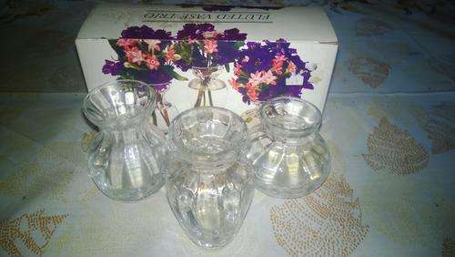set of 3 different miniature crystal vases!!!